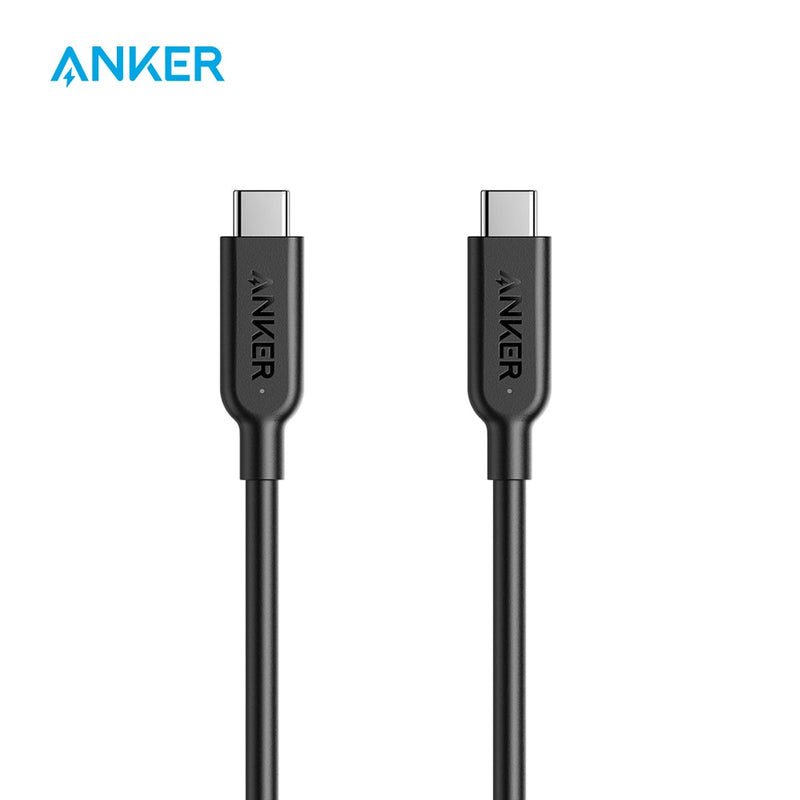 Cable Anker Powerline II USB-C a USB-C 3.1 Gen 2 (3 pies) con suministro de energía, para Samsung Galaxy, Huawei Matebook MacBook Pixel, etc.