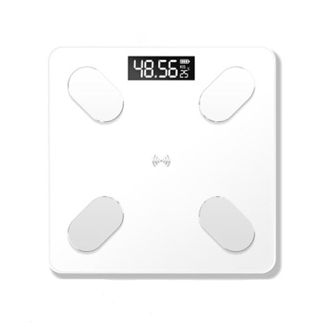 Bluetooth-Körperfettwaage BMI-Skala Intelligente elektronische Waage LED-Digital-Badezimmer-Gewichtswaage Balance Body Composition Analyzer