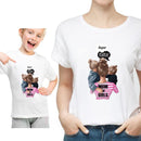 Funny Summer Family Matching Clothes Kawaii White Tshirt Matching Mother Daughter Clothes Family Look T-shirt