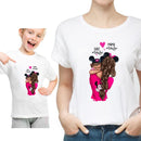 Funny Summer Family Matching Clothes Kawaii White Tshirt Matching Mother Daughter Clothes Family Look T-shirt