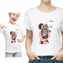 Funny Summer Family Matching Clothes Kawaii White Tshirt Matching Mother Daughter Clothes Family Look T-shirt