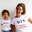 Funny Summer Family Matching Clothes Kawaii White Tshirt Matching Mother Daughter Clothes Family Look T-shirt