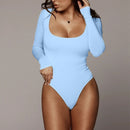 Nadafair Winter Women Bodysuit Long Sleeve 2020 White Bodycon Bodysuit Women Black Body Female For Woman Cutout Fleece Romper