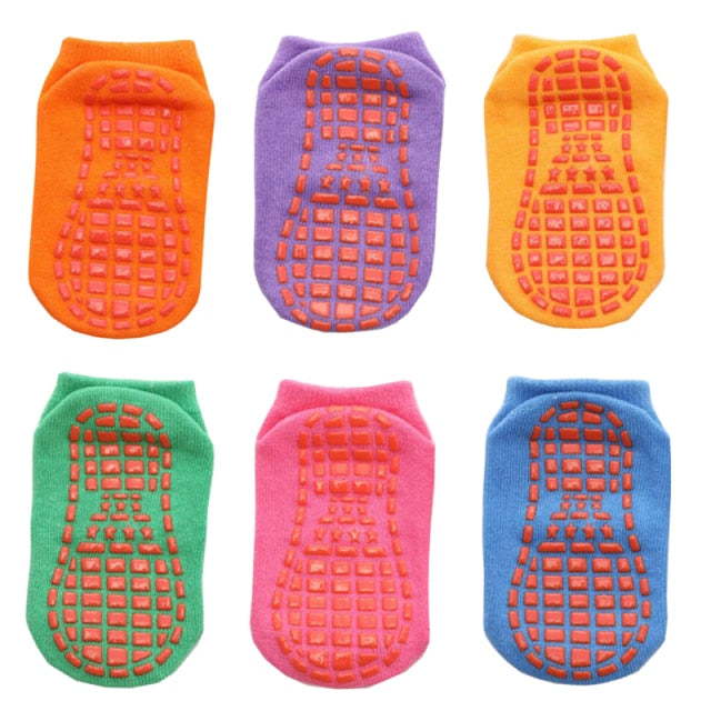6 Paar/Los 0 bis 6 Jahre Baumwolle Kinder Anti-Rutsch-Bootssocken für Jungen Mädchen Low Cut Boden Kind Socke mit Gummigriffen Vier Jahreszeiten