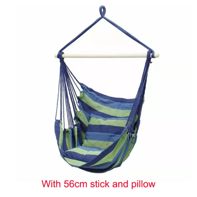 150kg Hammock Garden Hang Lazy Chair Swinging Indoor Outdoor Furniture Hanging Rope Chair Swing Chair Seat bed Travel Camping