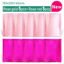 Gold/Rose Gold/Laser Silver/Dark Red/Purple/Rose Red Aluminum Foil Bubble Mailer CD/Eyelash Packaging Shipping Padded Envelopes