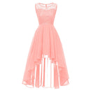 2020 wedding party dress prom gown fashion clothing Front short long back dark blue halter Bow Bridesmaid Dresses