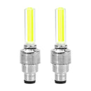 FORAUTO 2PCS Car Wheel LED Light Motocycle Bike Light Tire Valve Cap Decorative Lantern Tire Valve Cap Flash Spoke Neon Lamp