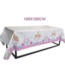 WEIGAO Unicorn Decoration Birthday Party Decor Kids Unicorn Disposable Tableware set Baby Shower Girl Birthday Party Supplies