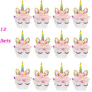 WEIGAO Unicorn Decoration Birthday Party Decor Kids Unicorn Disposable Tableware set Baby Shower Girl Birthday Party Supplies