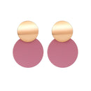 POXAM, nuevos pendientes redondos de declaración coreana para mujer, Pendientes colgantes de gota de pelusa de concha dorada geométrica, joyería de moda 2020 Brincos