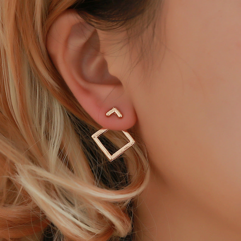 Heiße modische nette nickelfreie Ohrringe Art- und Weiseschmucksache-Ohrring-Quadrat-Bolzen-Ohrringe für Frauen Brincos Erklärungs-Ohrringe