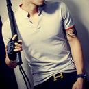 Sommermode Herren T-Shirt Casual Patchwork Kurzarm T-Shirt Herrenbekleidung Trend Casual Slim Fit Hip-Hop Top Tees 5XL