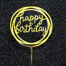 Feliz cumpleaños amor bandera pastel Topper acrílico letra oro plata pastel superior bandera decoración para fiesta de cumpleaños suministros de boda