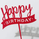 Feliz cumpleaños amor bandera pastel Topper acrílico letra oro plata pastel superior bandera decoración para fiesta de cumpleaños suministros de boda