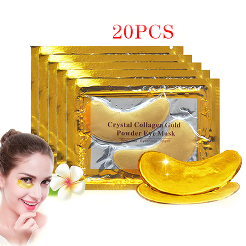 InniCare 20 Stücke Kristallkollagen Gold Augenmaske Anti-Aging Augenringe Akne Schönheit Patches Für Augen Hautpflege Koreanische Kosmetik