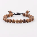 Hot Men Natural Wood Beads Cross Bracelets Onyx Meditation Prayer Bead Bracelet Women Wooden Yoga Jewelry Homme