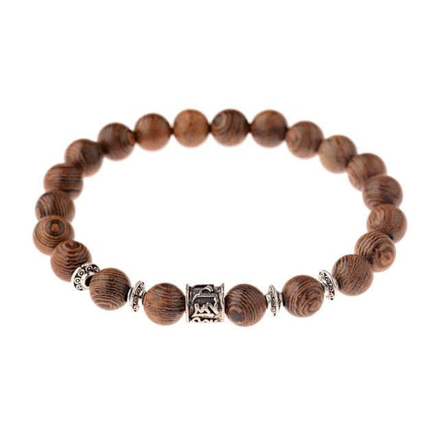 Heiße Männer Natürliche Holzperlen Kreuz Armbänder Onyx Meditation Gebetskette Armband Frauen Holz Yoga Schmuck Homme