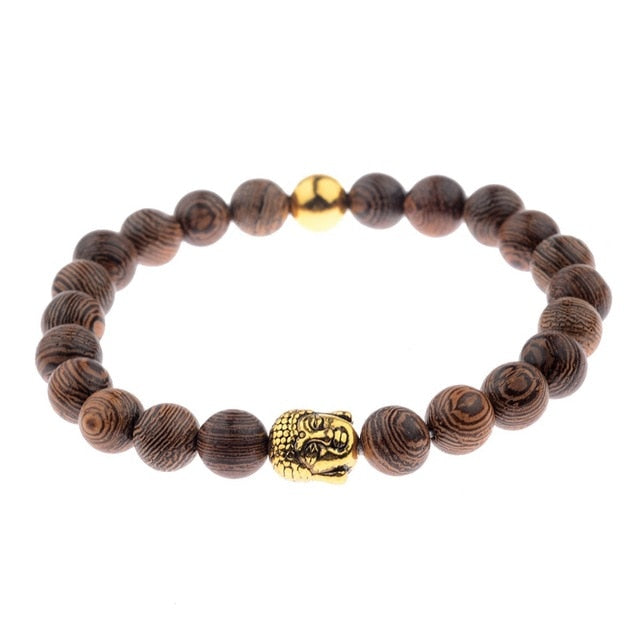 Heiße Männer Natürliche Holzperlen Kreuz Armbänder Onyx Meditation Gebetskette Armband Frauen Holz Yoga Schmuck Homme