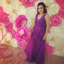 FADISTEE Vestido De Festa Süße rosa Spitze mit V-Ausschnitt, langes Abendkleid, Brautparty, sexy, rückenfreie Perlen, Perlen, Abschlussballkleider zum Schnüren