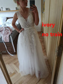 FADISTEE Vestido De Festa Süße rosa Spitze mit V-Ausschnitt, langes Abendkleid, Brautparty, sexy, rückenfreie Perlen, Perlen, Abschlussballkleider zum Schnüren