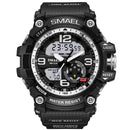 SMAEL Men Military Watch 50m Waterproof Wristwatch LED Quartz Clock Male relogios masculino 1617 Digital Sports Watches Men's