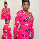 Body Sexy para mujer de manga larga con escote en V profundo ceñido al cuerpo elástico leotardo Crop Top botón corto mameluco pijama mujer mono monos