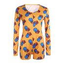 Body Sexy para mujer de manga larga con escote en V profundo ceñido al cuerpo elástico leotardo Crop Top botón corto mameluco pijama mujer mono monos