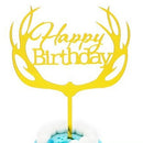 Feliz cumpleaños amor bandera pastel Topper acrílico letra oro plata pastel superior bandera decoración para fiesta de cumpleaños suministros de boda