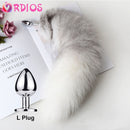 Detachable Anal Plug Real Fox tail Smooth Touch Metal Butt Plug Tail Erotic BDSM Sex Toys for Woman Couples Adult Games Sex Shop