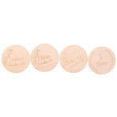 Tarjeta de hito del mes del bebé de madera Mes de nacimiento del recién nacido Cumpleaños Hito Mordedor de madera Bebé Niños Accesorios de fotografía Juguete