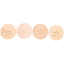 Tarjeta de hito del mes del bebé de madera Mes de nacimiento del recién nacido Cumpleaños Hito Mordedor de madera Bebé Niños Accesorios de fotografía Juguete