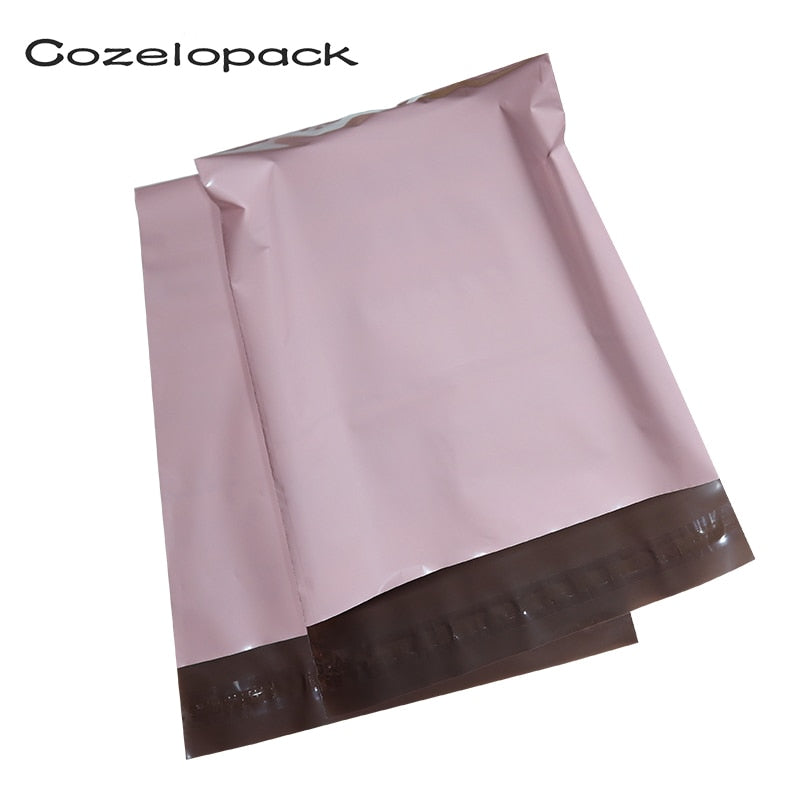 10 Uds. Paquete de correo postal autoadhesivo de polivinílico rosa claro, sello de pegamento para correo, bolsas de regalo, bolsas de almacenamiento de mensajería