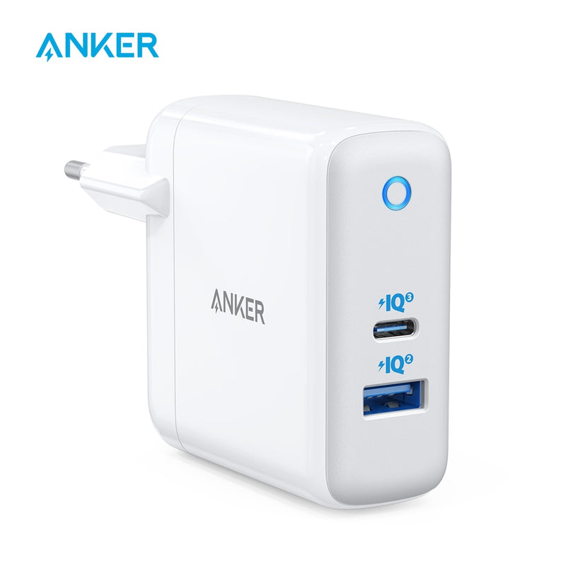USB C Charger, Anker 60W PIQ 3.0 & GaN Tech Dual Port Charger, PowerPort Atom III (2 Ports) Travel Charger with a 45W USB C Port