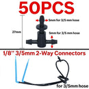 Greenhouse Drip Irrigation 4-way 3/5mm  Drip Arrow 2-way Transmitter Irrigation Watering System for Pot Garden Lawn 10set/20set