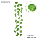 Grüne Eukalyptusblätter Girlande Wisteria Künstliche Blumen Rattan Gefälschte Pflanze Seidenblätter Reben Für Hochzeit Geburtstag Party Dekoration