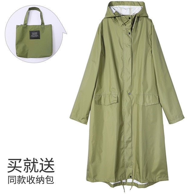 Chaqueta de lluvia impermeable con capucha para mujer, impermeable, nueva y elegante