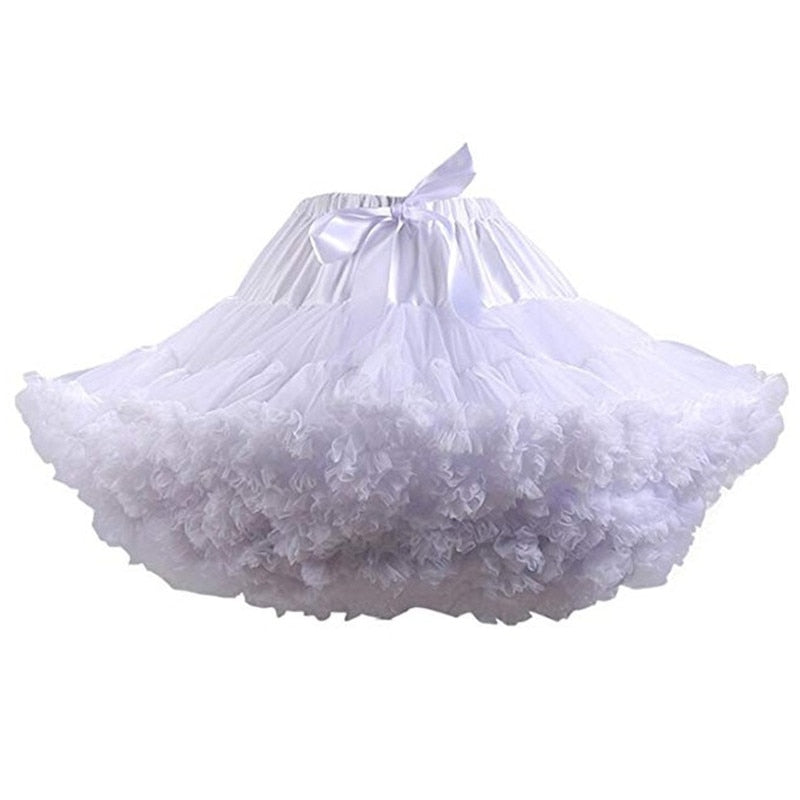 Nueva llegada enaguas boda nupcial Crinoline Lady Girls Underskirt para fiesta blanco azul negro Ballet danza falda tutú