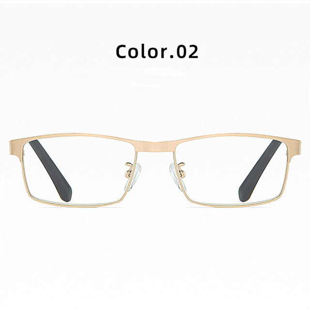 YOOSKE, gafas de lectura de negocios de acero inoxidable para hombres, para lectores, gafas ópticas presbiópicas para hombres + 1,0 1,5 2,0 2,5 3 3,5 4,0