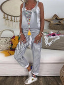 Women Flower Print Loose Jumpsuits Rompers V-neck Herem Pants Sport Slacks Suspenders Hip Pop Sport Slacks Lace up Full Length