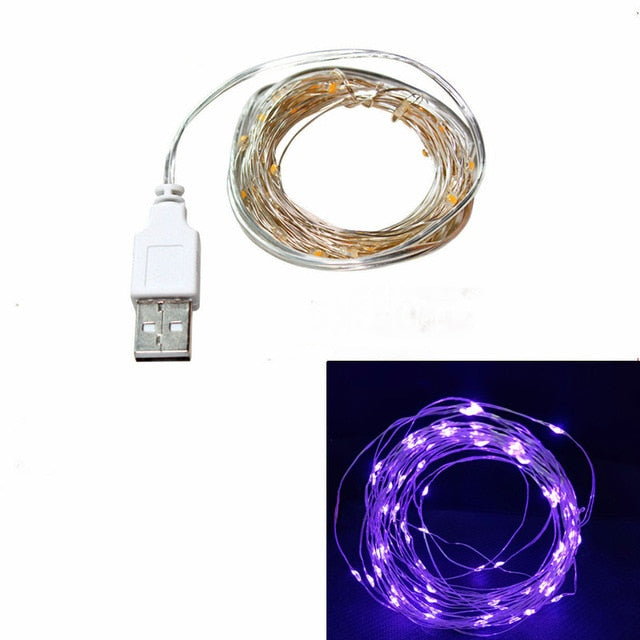 1m/2m/3m/10m Kupferdraht Batteriekasten Girlande LED Hochzeitsdekoration für Heimdekoration Fee für Partydekoration Lichterkette