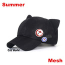 EVA Shikinami Asuka Rangure Katzenohr Polarfleece Mütze Schirmmütze Baseballmütze Anime Cosplay Zubehör