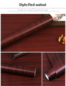 PVC Wood Grain Wallpaper Self Adhesive Waterproof Furniture Stickers Contact Paper Dormitory Kitchen Door Cabinet Desktop Decor