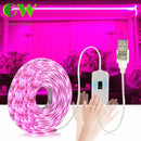 LED Grow Light Full Spectrum USB Grow Light Strip 0.5m 1m 2m 3m 2835 SMD DC5V LED Phyto Tape for Seed Plants Flowers Greenhouses