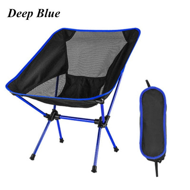Portable Moon Chair Lightweight Chair Folding Extended Seat Ultralight Detachable Office Home Fishing Camping BBQ Garden Hiking