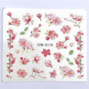 YWK 1 PC Transparent Color Flower Water Transfer Sticker Nail Art Decals DIY Fashion Wraps Tips Manicure Tools