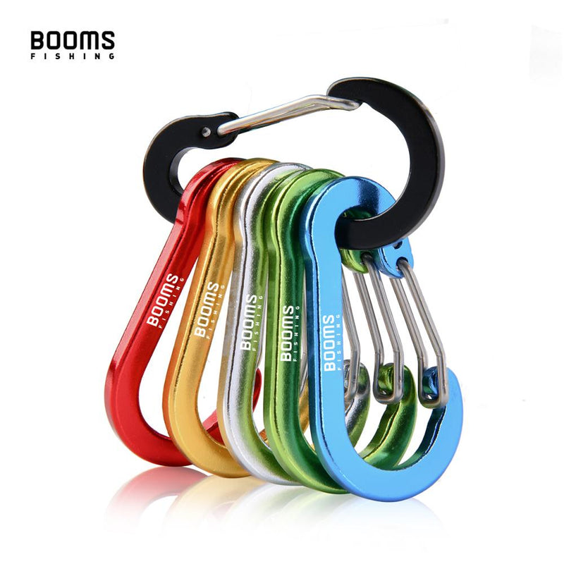 Booms Fishing CC1 Steel Small Carabiner Clips Outdoor Camping  Multi Tool  Fishing Acessories 6pcs