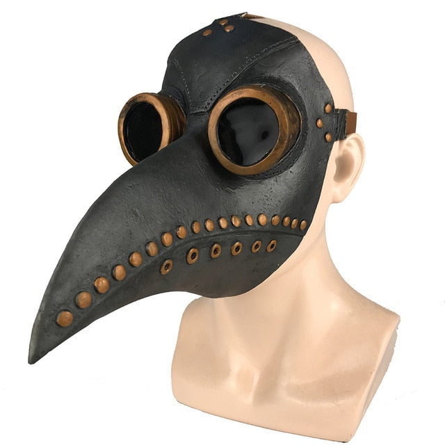 Lustige mittelalterliche Steampunk Pest Arzt Vogelmaske Latex Punk Cosplay Masken Schnabel Erwachsene Halloween Event Cosplay Requisiten RB