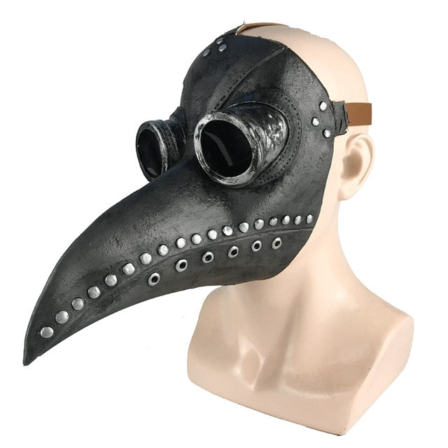 Funny Medieval Steampunk Plague Doctor Bird Mask Latex Punk Cosplay Masks Beak Adult Halloween Event Cosplay Props RB