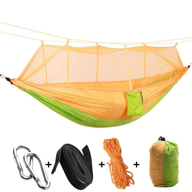 Mosquito Net Hammock Outdoor Parachute Camping Hanging Sleeping Bed Swing Portable Double Chair Double Person Hammocks
